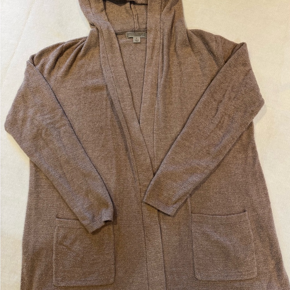 Cozy Brown Hooded Cardigan